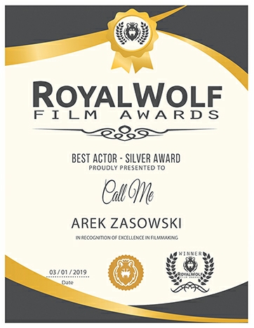 Best Actor (Silver Award) - Royal Wolf Film Awards - February 2019