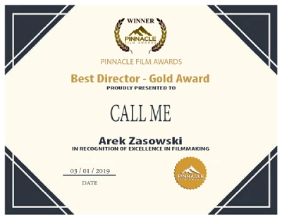 Best Director - Call Me - Pinnacle Film Awards, Hollywood Hills, CA