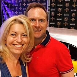 Arek Zasowski with his wife Viola Zasowska in Las Vegas