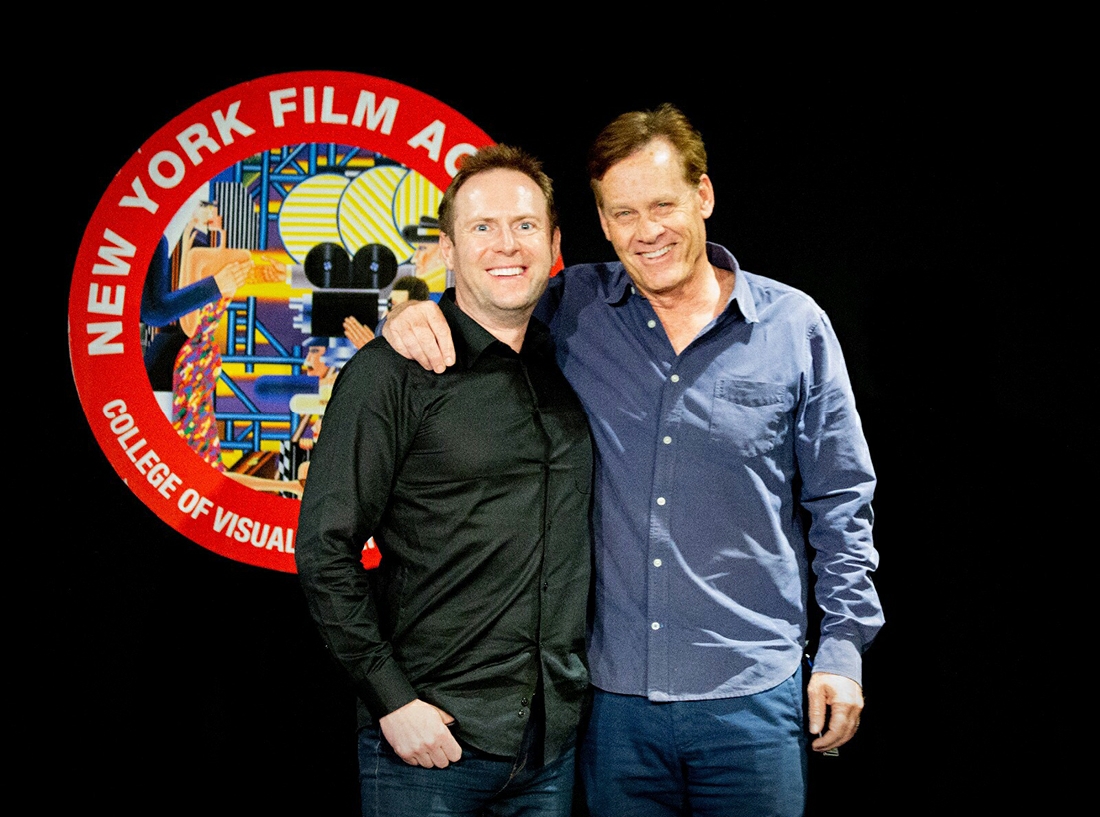 In picture with director Bruce MacWilliams at the New York Film Academy in Los Angeles