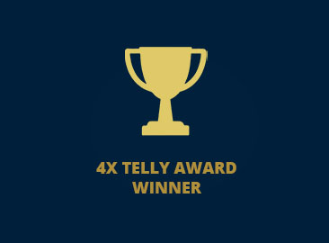 Arek Zasowski 4X Telly Award Winner trophy icon – award-winning actor, director, and filmmaker