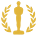 Gold statuette and laurel icon representing Best Actor award honor